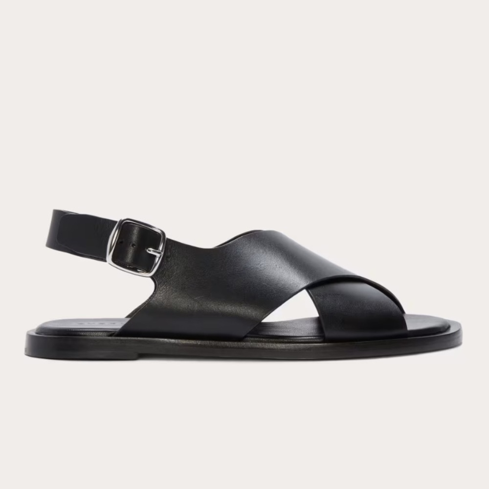 Everlane Black Leather Sandals